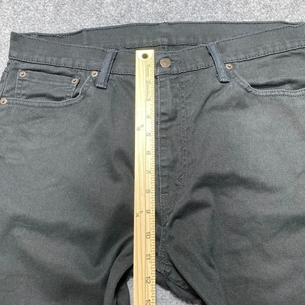 Levi's 513 Jeans‎ Mens 36x27 Black Slim Straight Leg Stretch Denim Casual
